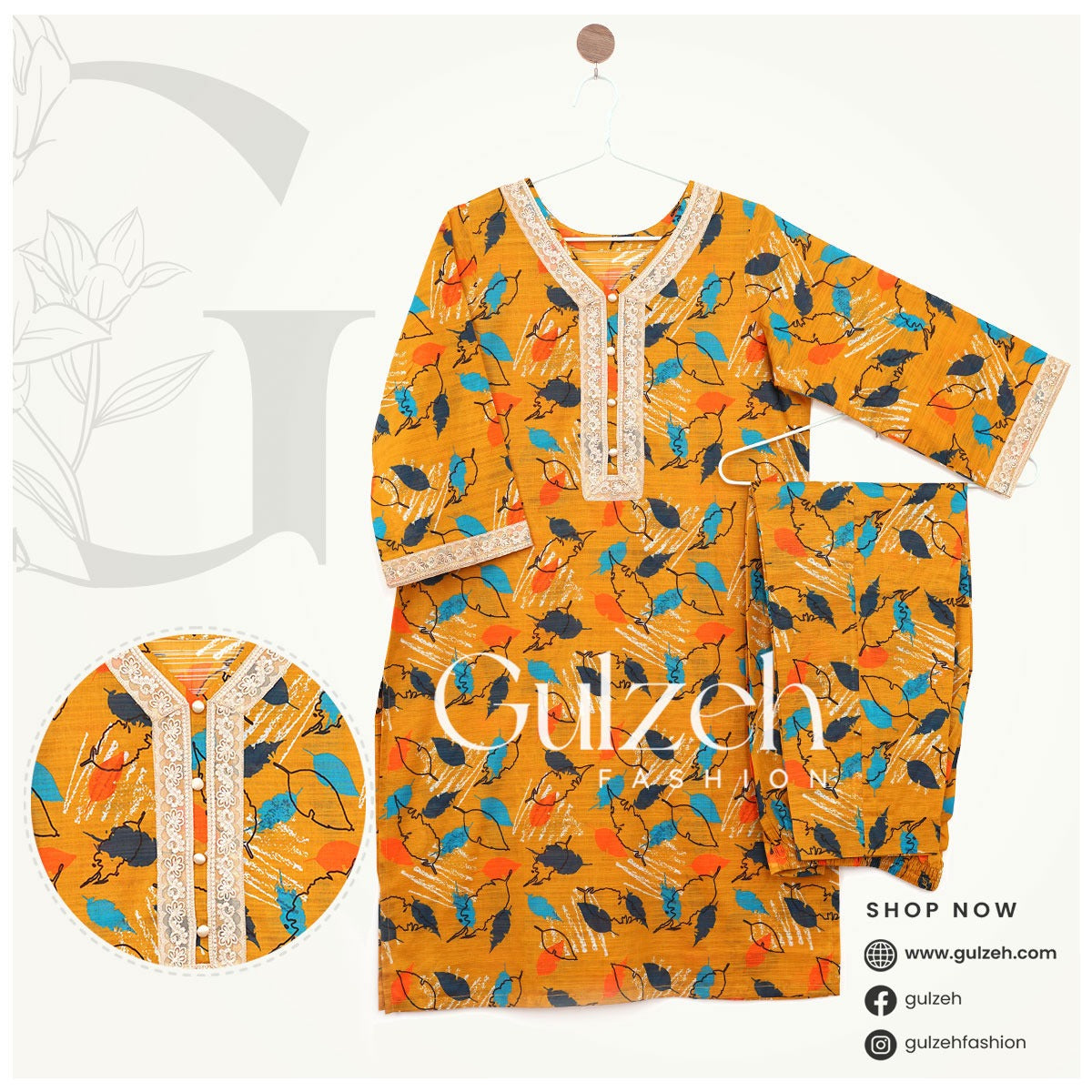 2PC Printed Stitched Suit