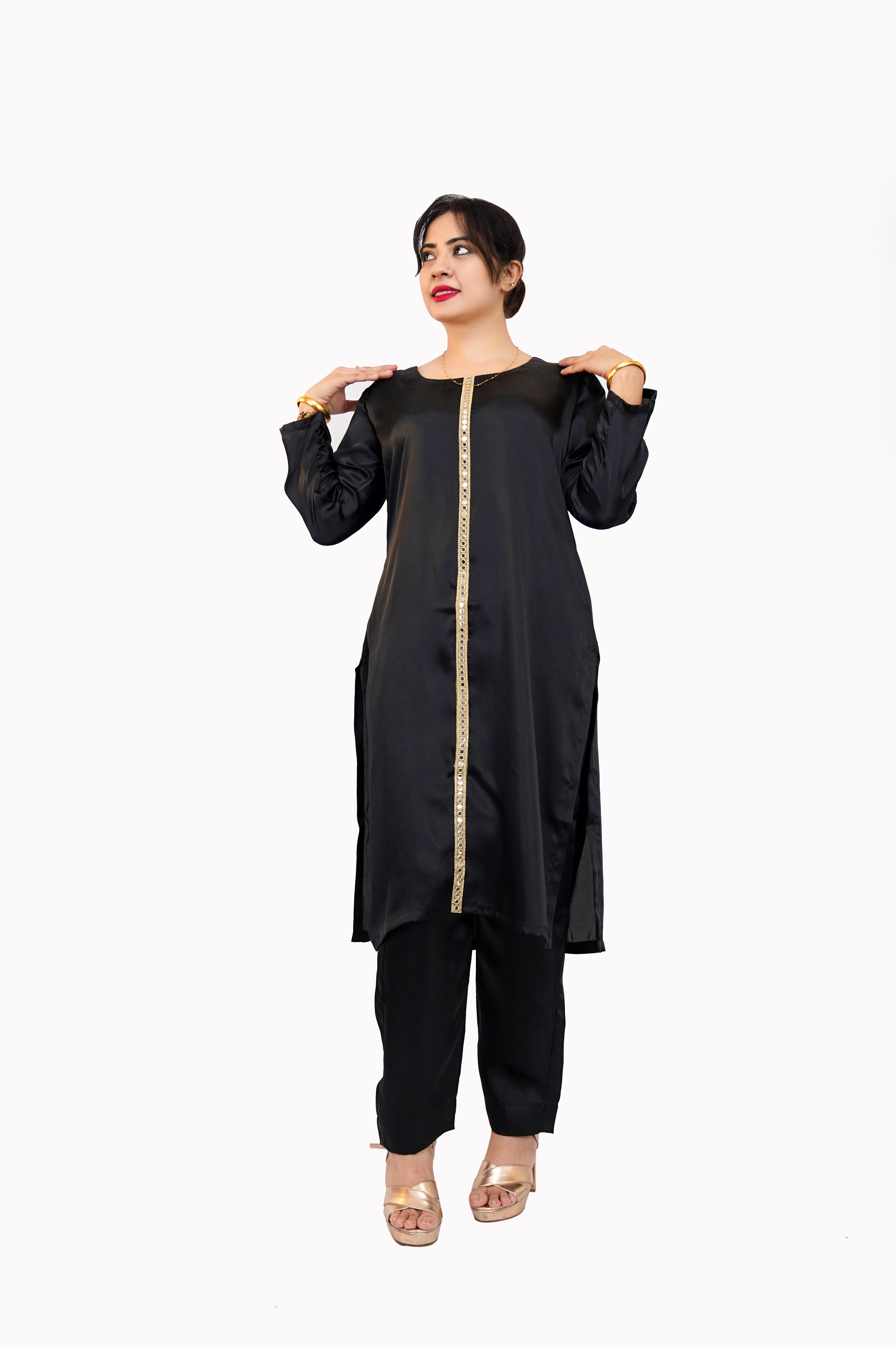 Shamoz Silk 2PC Stitch Suit